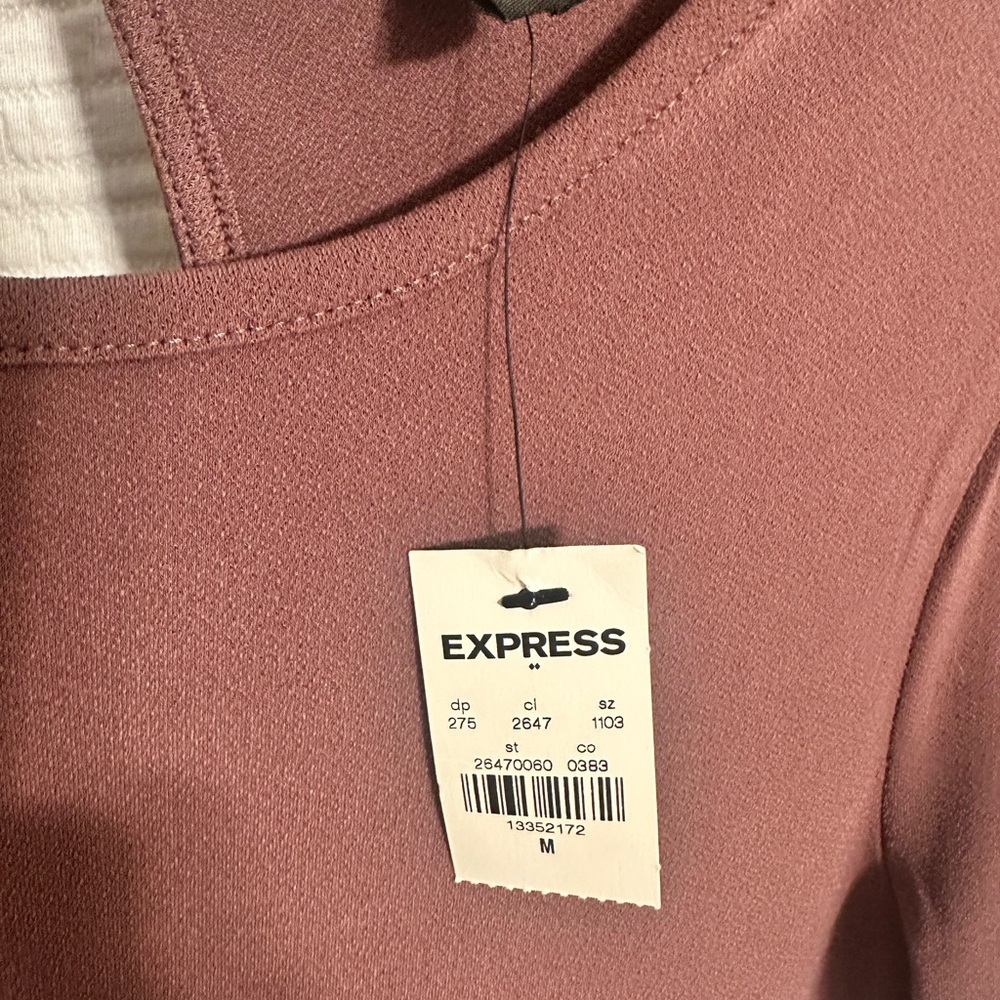 Express Dusty Rose Puff Sleeve Blouse - Picture 2 of 3